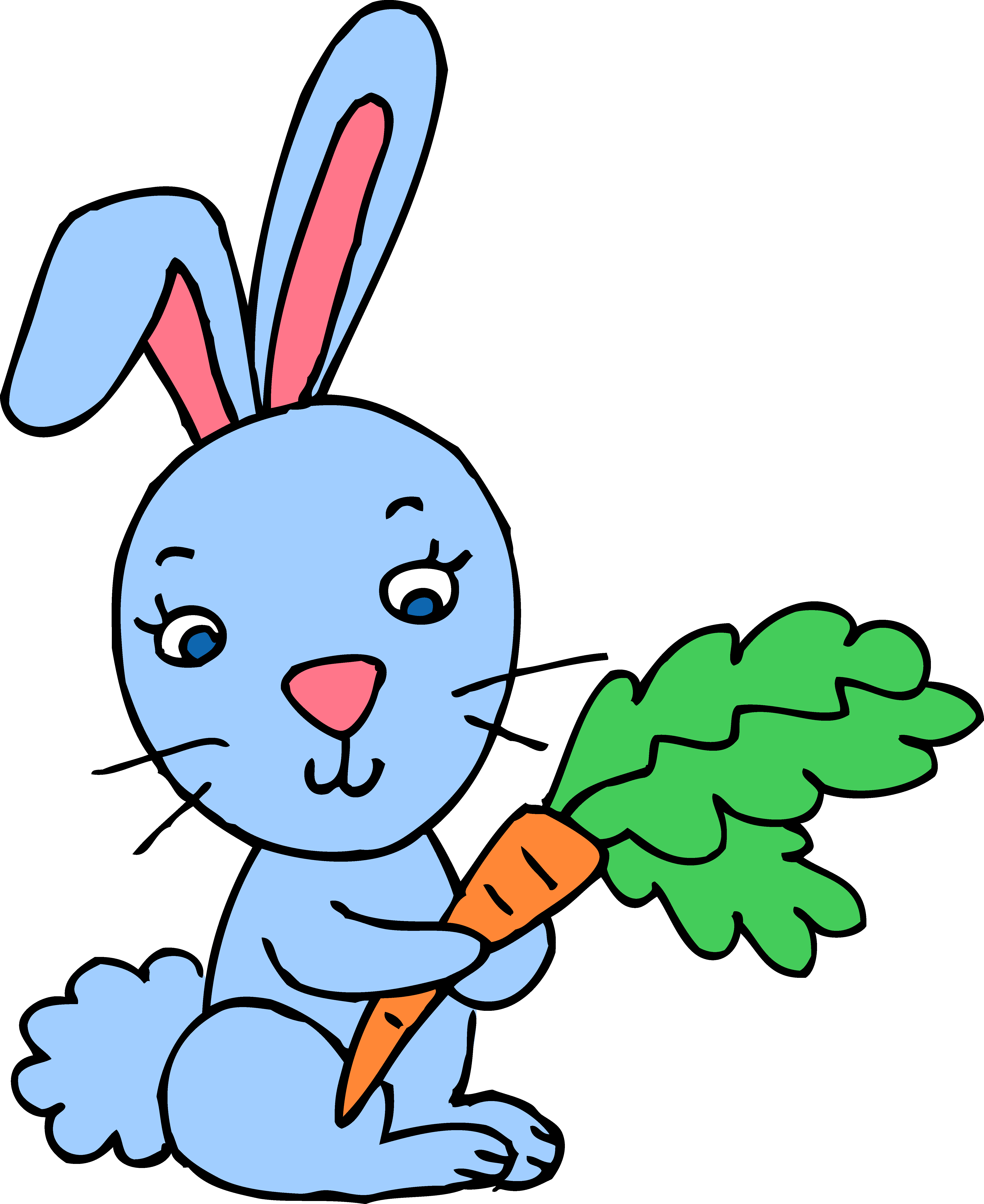 5280x6457 Picturesque Design Easter Rabbit Clipart Blue Bunny With Carrot