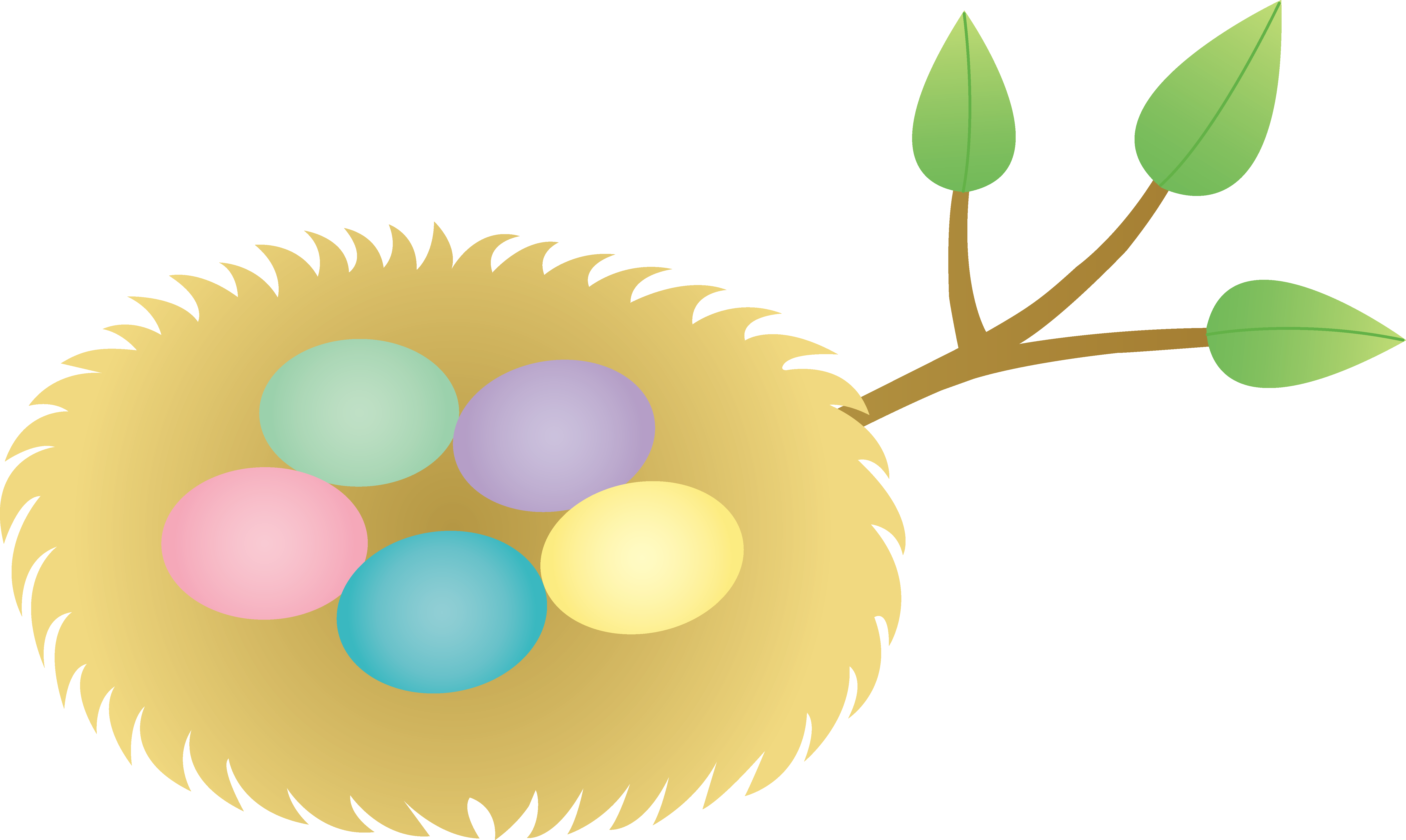 6408x3828 Clipart Easter Eggs