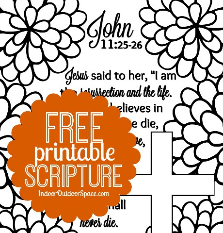 460x480 Free Scripture Verse Easter Coloring Page From John 11 Indoor
