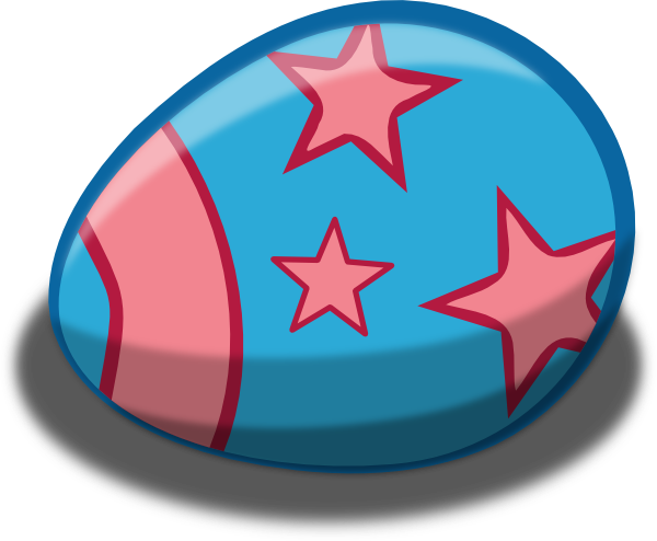 600x494 Blue Easter Egg Clip Art