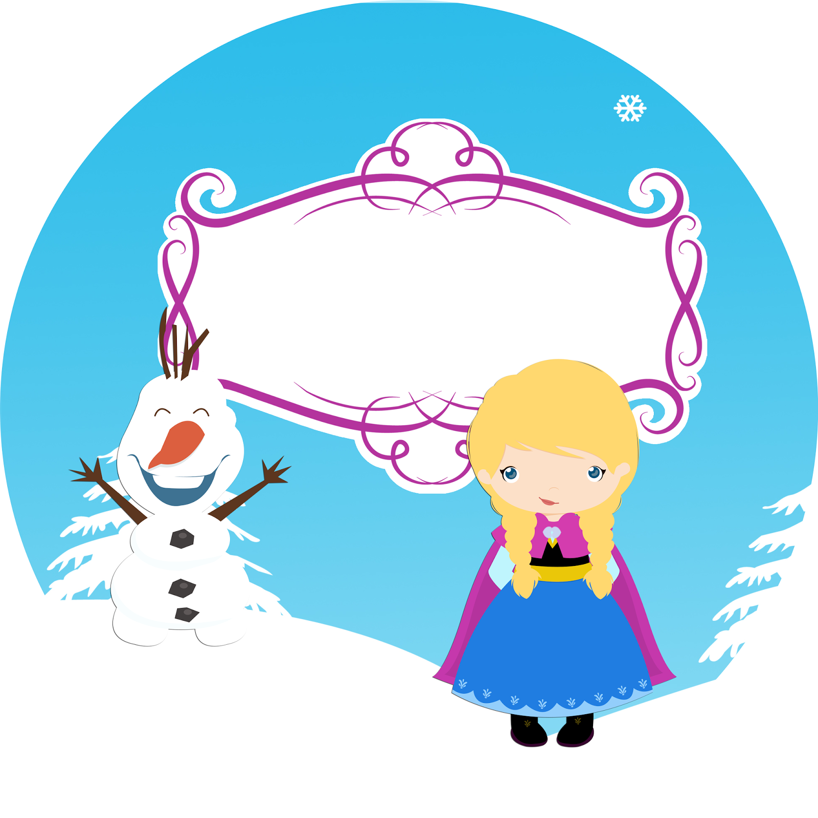 1600x1600 Kit Festa Frozen Para Imprimir Clip Art
