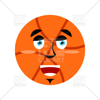 400x400 Basketball Happy Emoji Royalty Free Vector Clip Art Image