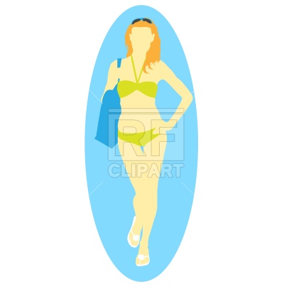 400x400 Fashion Model In Bikini Royalty Free Vector Clip Art Image