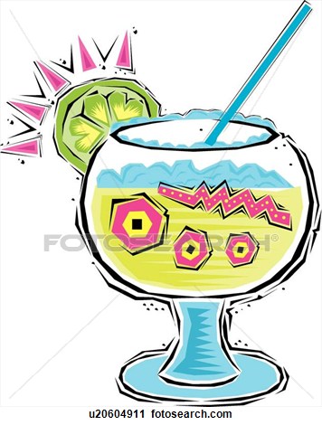 356x470 Fiesta Margarita Glass Clipart