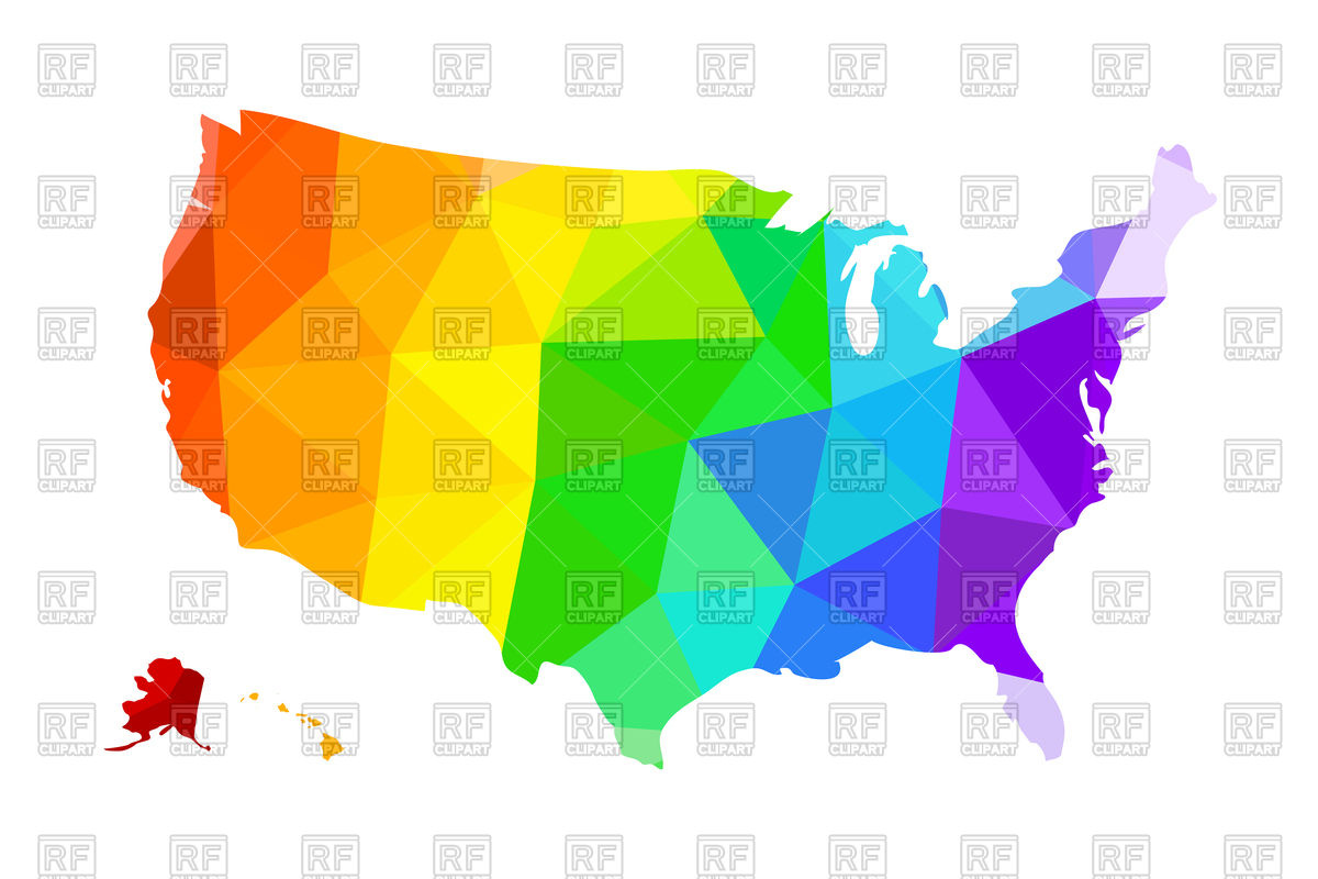 1200x800 The Lgbt Flag In The Form Of A Map Of The United States Of America