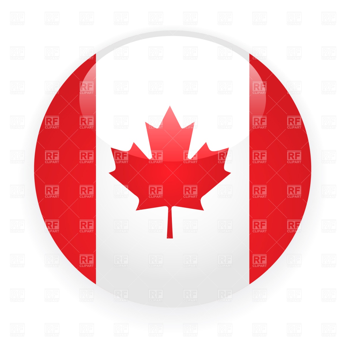 1200x1200 Canada Button Flag Royalty Free Vector Clip Art Image