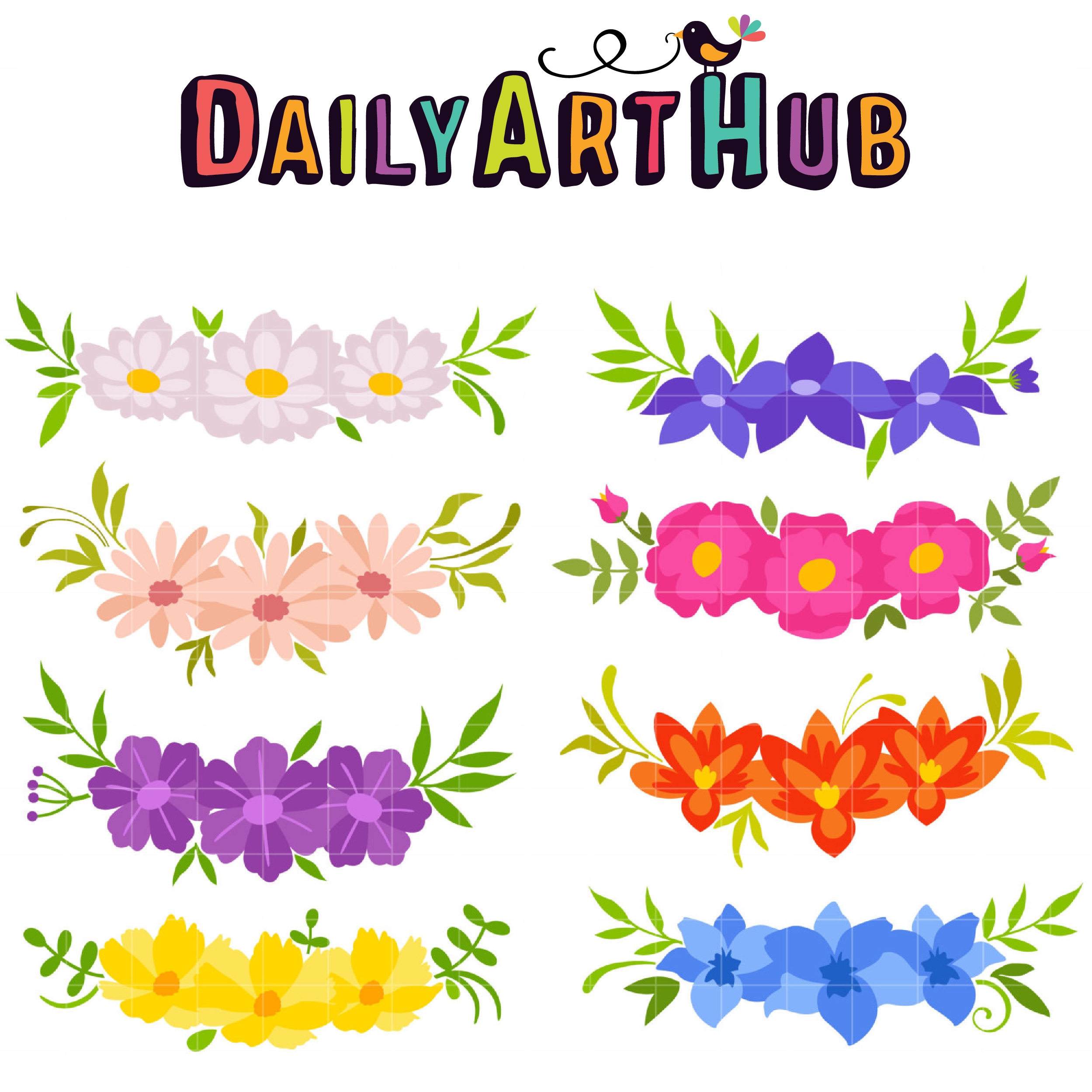 2499x2499 Flower Crowns Clip Art Set Daily Art Hub Free Clip Art Everyday