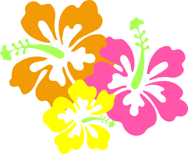 600x490 Luau Flowers Clip Art Borders Free Clipart
