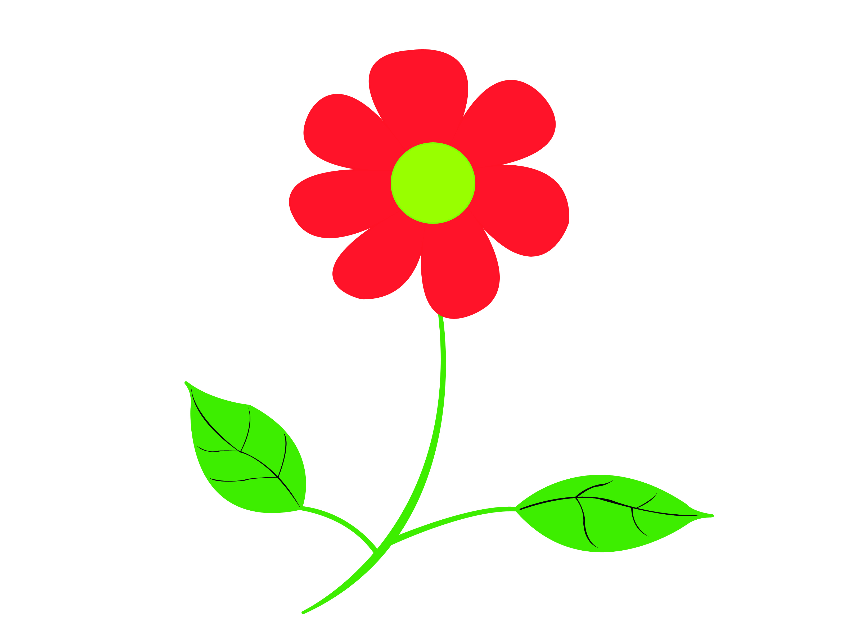 3200x2400 Easy Flower Pictures To Draw For Kids Flowers Drawing For Kids