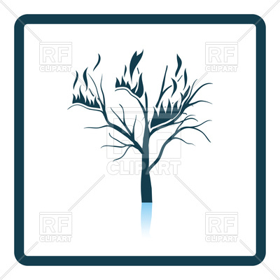 400x400 Forest Fire Icon Royalty Free Vector Clip Art Image
