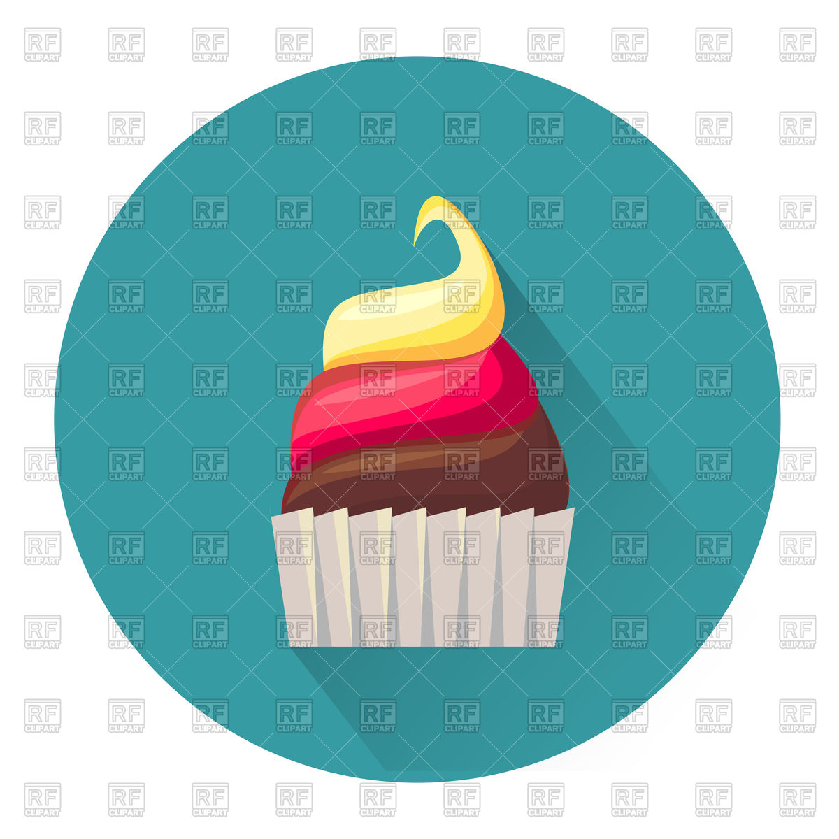 1200x1200 Cartoon Dessert Cake Icon Royalty Free Vector Clip Art Image