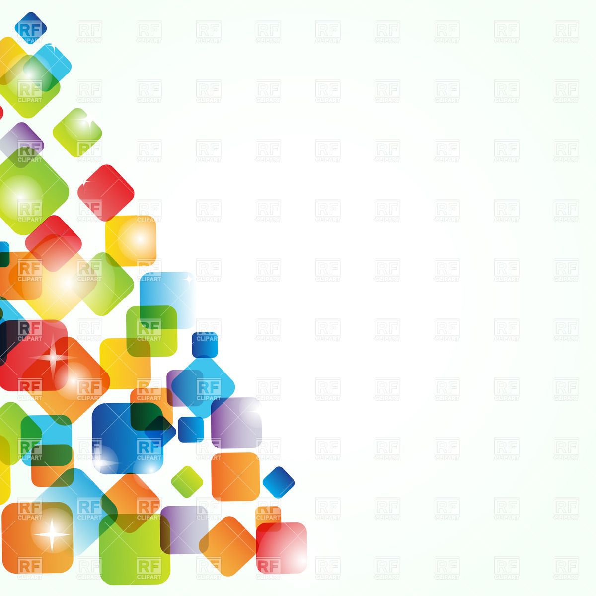 1200x1200 Abstract Motley Geometric Background With Squares Vector Image