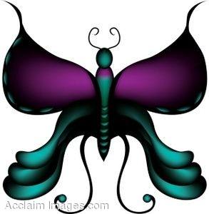 293x300 Gothic Butterfly Clipart