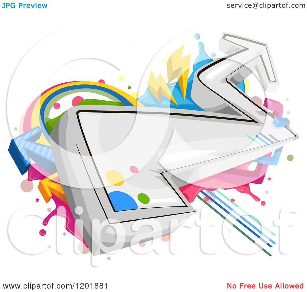 1080x1024 Clipart Of Funky Arrow Graffiti