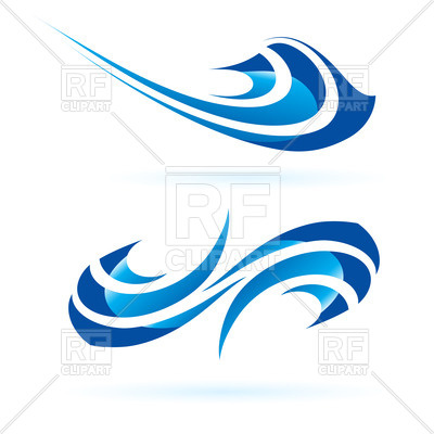 400x400 Abstract Graphic Design Elements In Blue Shades Royalty Free