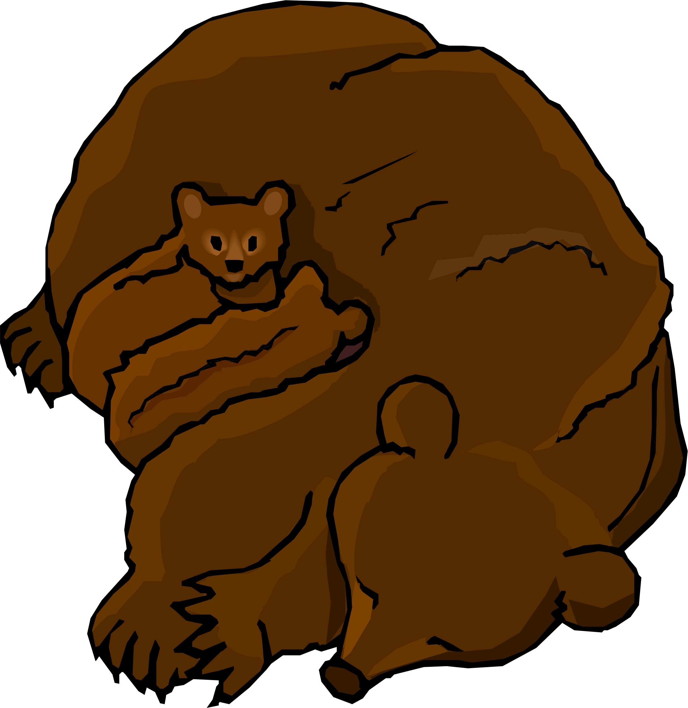 2225x2288 Standing Bear Clipart Free Images 2 2