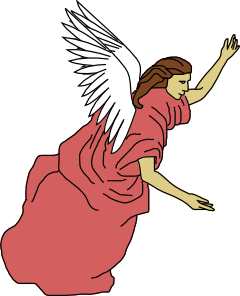 240x296 Flying Angel Clip Art