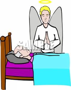 237x300 Guardian Angel Praying Over A Sick Man