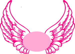 300x216 Hot Light Pink Guardian Angel Wings Clip Art