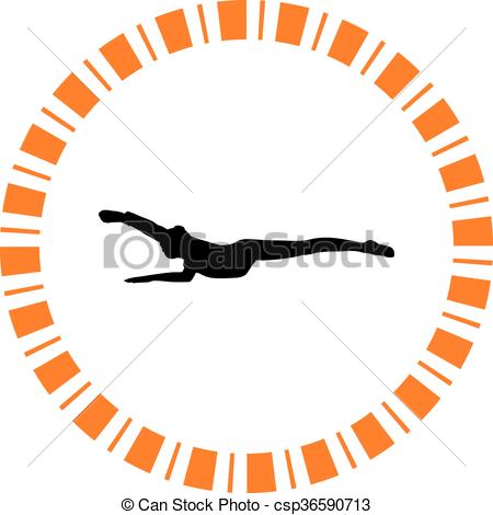 450x470 Rhythmic Gymnastics Vector Clip Art