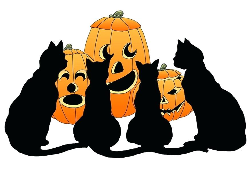 875x600 Halloween Clip Art For Kids Black Cats And Pumpkins For Clip Art