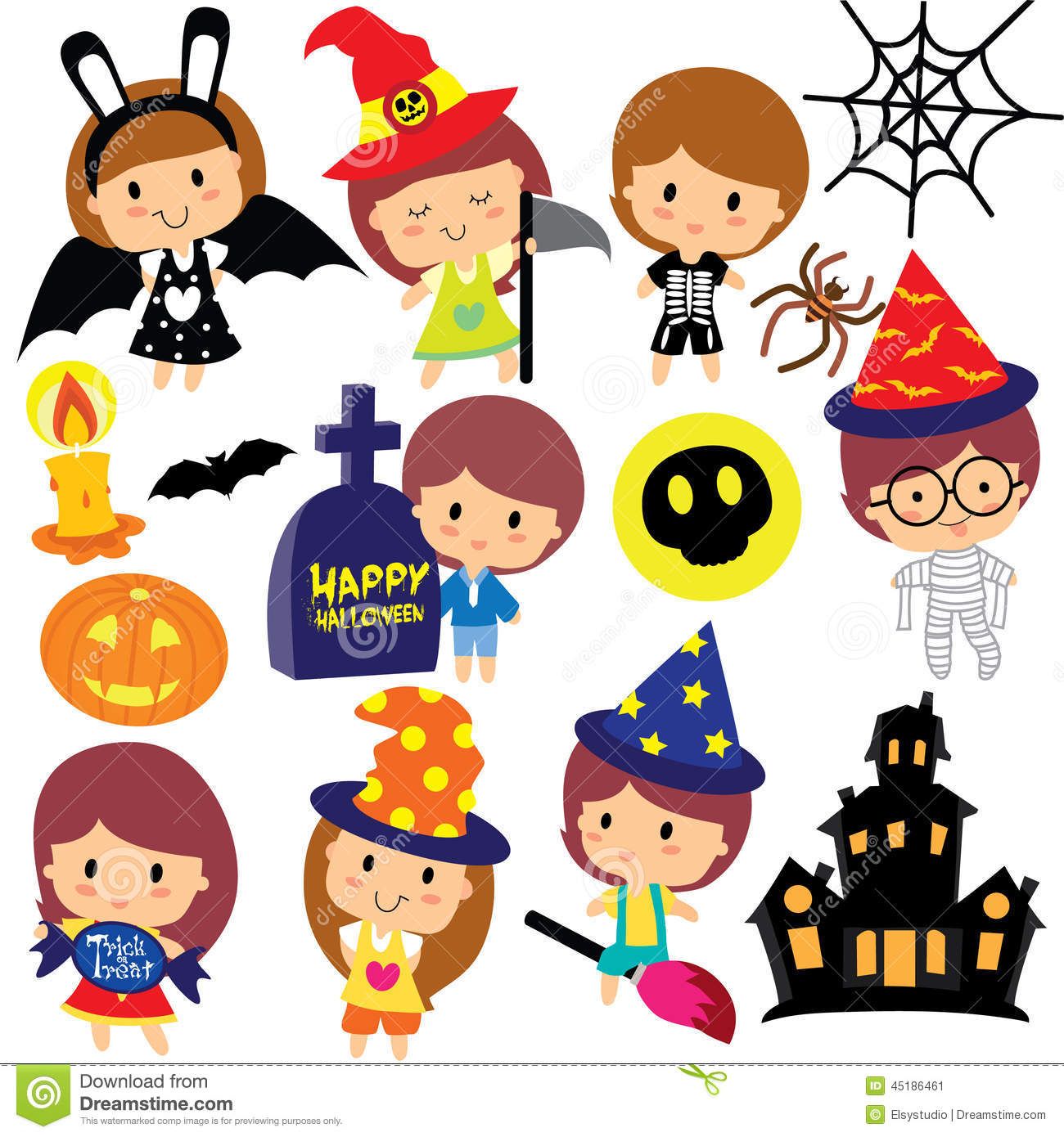 Free Halloween Clipart For Kids at GetDrawings | Free download