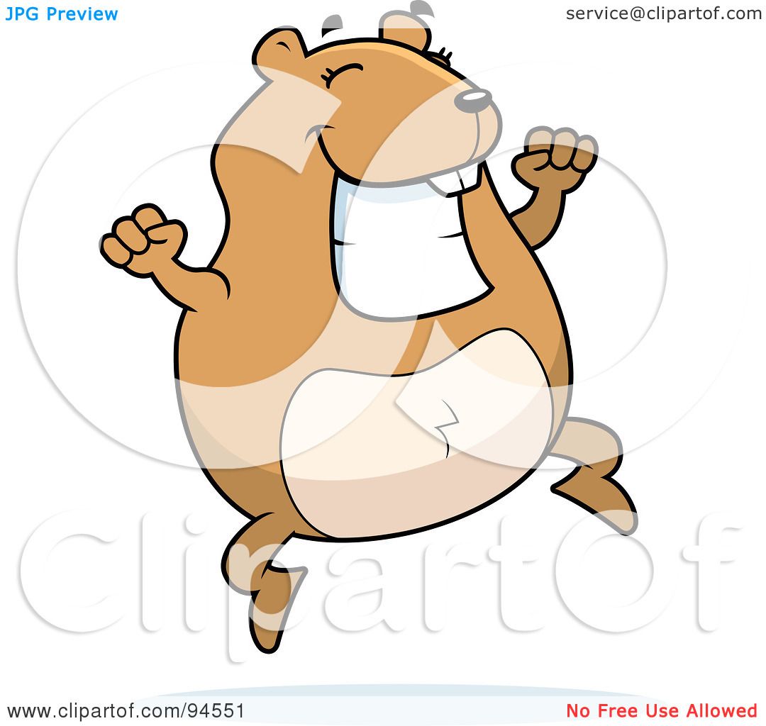 1080x1024 Royalty Free (Rf) Clipart Illustration Of A Plump Happy Hamster