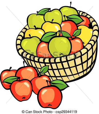 408x470 Vintage Colorful Apple Harvest Set. Fully Editable Eps10 Vector