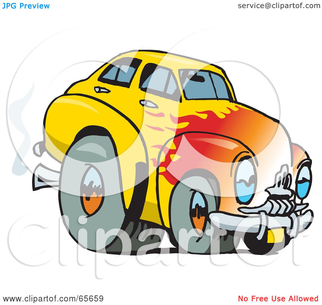 1080x1024 Royalty Free (Rf) Clipart Illustration Of A Yellow Holden Fj Hot