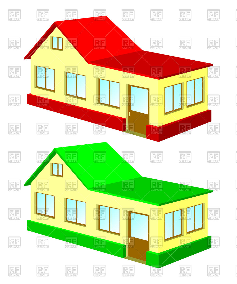 1000x1200 Two House Royalty Free Vector Clip Art Image