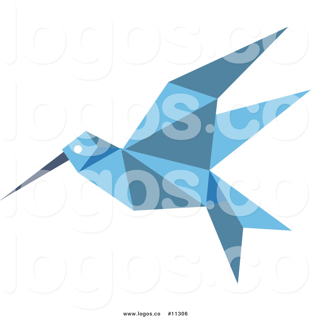 1024x1044 Royalty Free Clip Art Vector Blue Origami Hummingbird Logo By