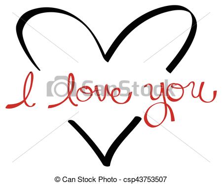 450x373 I Love You Vector Clipart