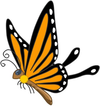 340x359 Moving Butterfly For Powerpoint Insect Cliparts Free Clip Art