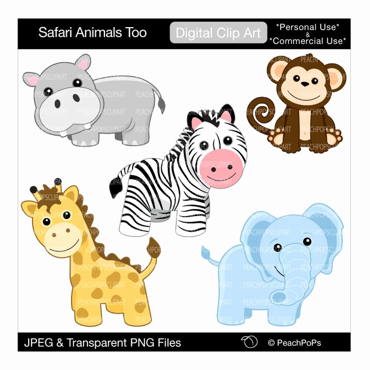 736x736 Cute Jungle Animals Clipart Luxury Free Free Jungle Animal Clipart