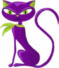 236x272 Purple Cat Purple Cat Clip Art
