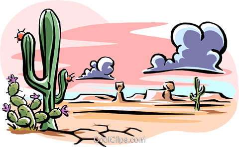 480x296 Desert Landscape Royalty Free Vector Clip Art Illustration