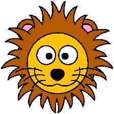 224x224 Cartoon Golden Lion Clip Art