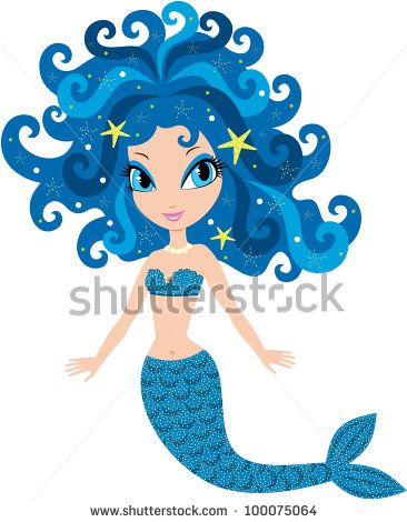 366x470 Mermaid Cartoon. Vector