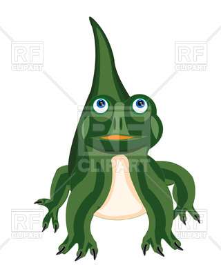 320x400 Lizard, Front View Royalty Free Vector Clip Art Image