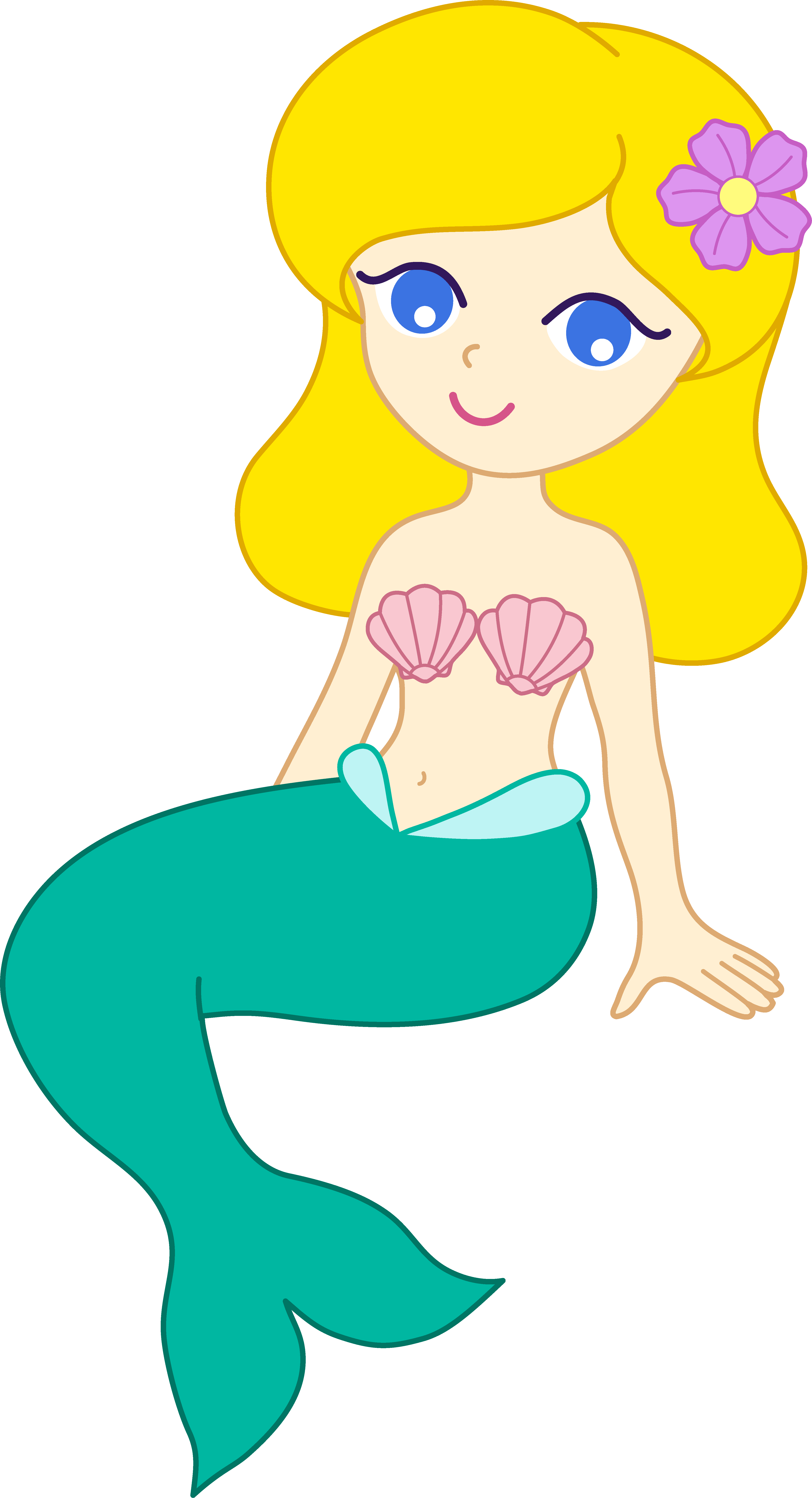 4340x8001 Cute Mermaid With Blonde Hair