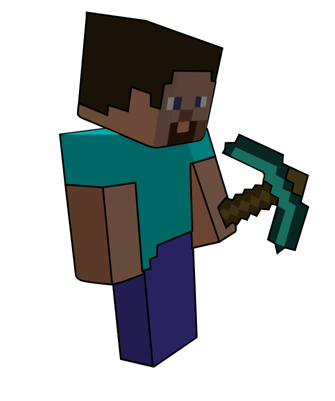 670x800 Free Clip Art Minecraft Miner By Stefano9lli
