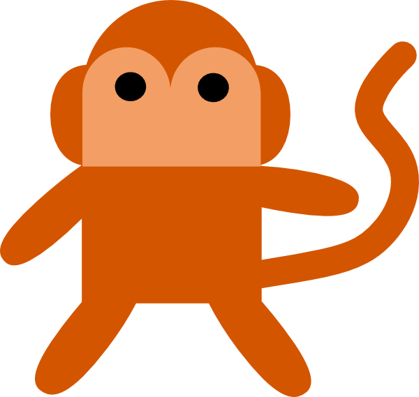600x569 Cheeky Monkey Clip Art Free Vector 4vector
