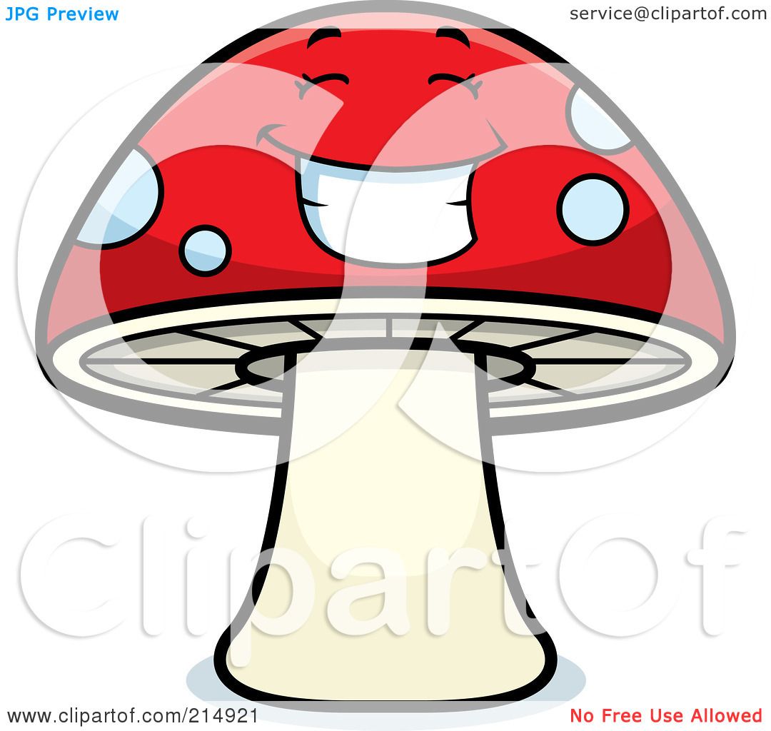 1080x1024 Royalty Free (Rf) Clipart Illustration Of A Happy Mushroom