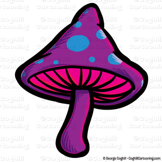 540x540 Cartoon Magic Mushroom Clip Art Stock Illustration