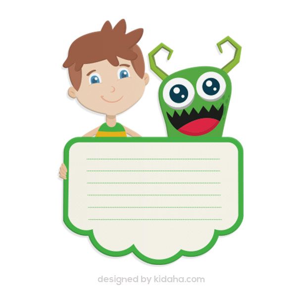 600x600 Free Boy And Monster Tag Name Clip Arts Free Education Clip Arts