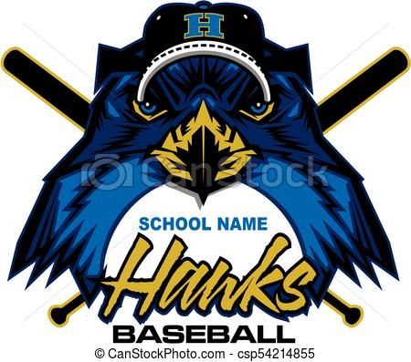 450x397 Hawks Baseball Vector