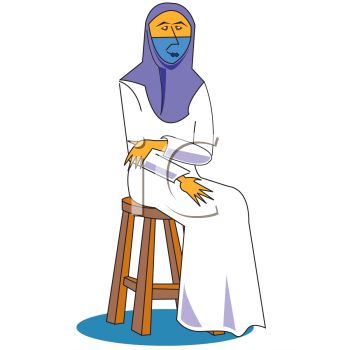 350x350 Royalty Free Clip Art Image Islamic Woman Wearing A Veil