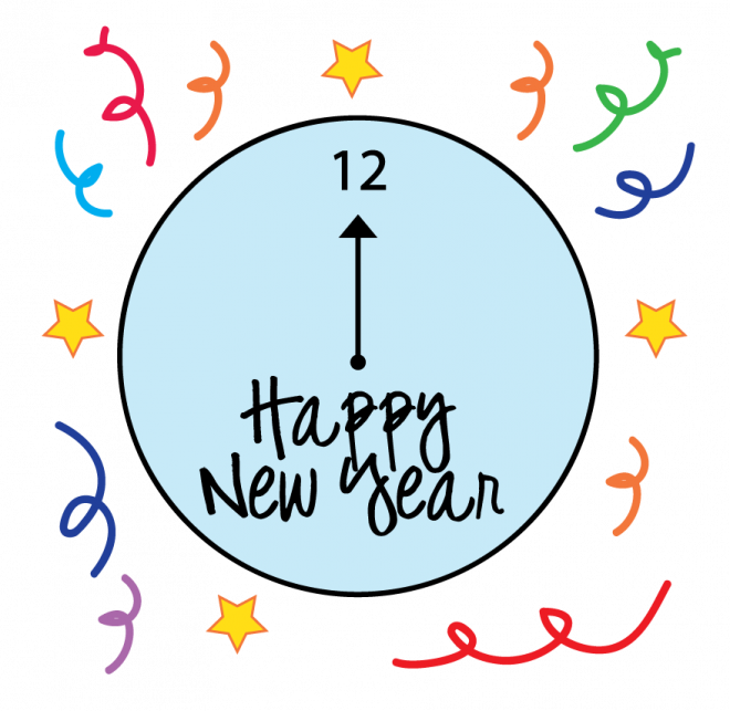 660x643 New Years Eve Clock Clipart