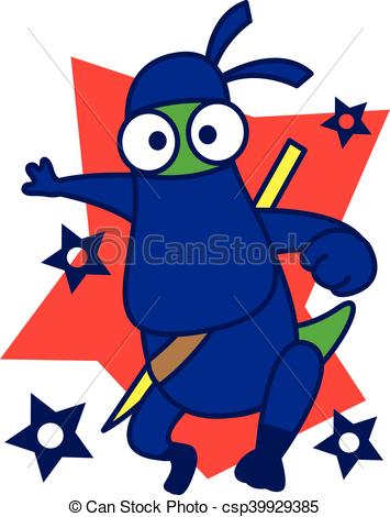 355x470 Ninja Dinosaur Vector Art Illustration Vector