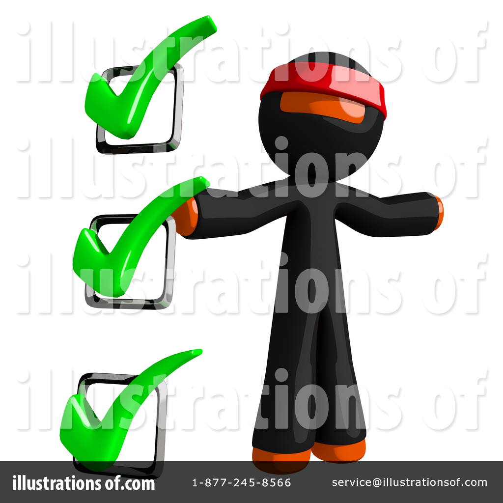 1024x1024 Orange Man Ninja Clipart